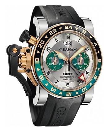 Replica Graham Watch 2OVGG.S06A.K10S Chronofighter Oversize GMT Silver BRG Steel & Gold